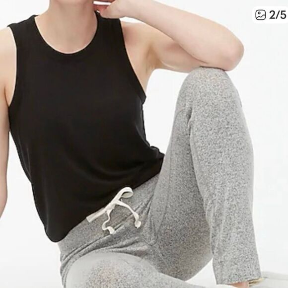 J. Crew Women's Black Sleeveless Open-Back Tank Top Size L Casual - Picture 2 of 7